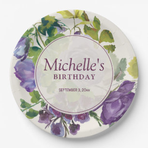 Lila Blumenrinder Geburtsdatum Pappteller