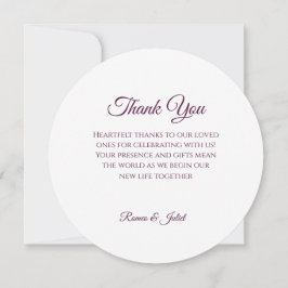 Lila Blumenring Hochzeit Dankeschön Karte