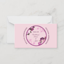 Lila Blumenring-Hochzeit-Platzkarte Platzkarte