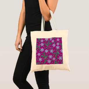 Lila Blumenstrasse Tragetasche