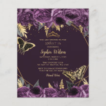 Lila Blumenstrauß im Haushalt 16 Einladung