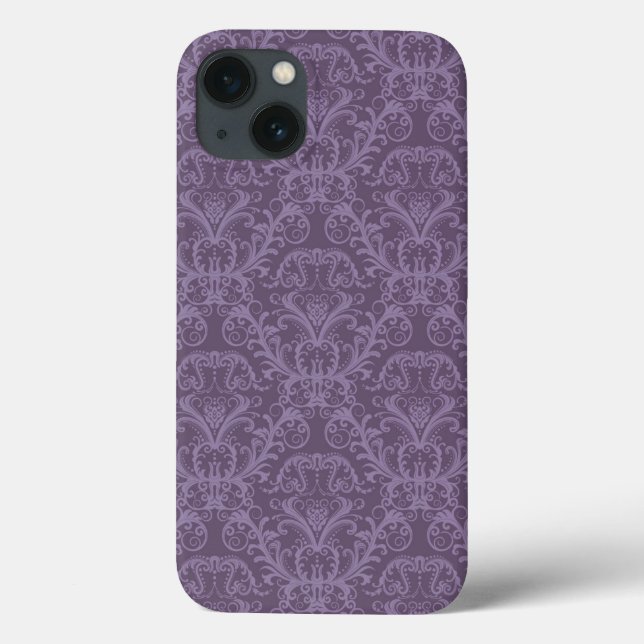 Lila Blumentapete 2 Case-Mate iPhone Hülle (Rückseite)