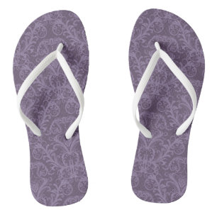 Lila Blumentapete 2 Flip Flops