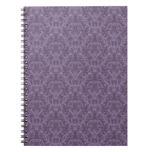 Lila Blumentapete 2 Notizblock (Vorderseite)