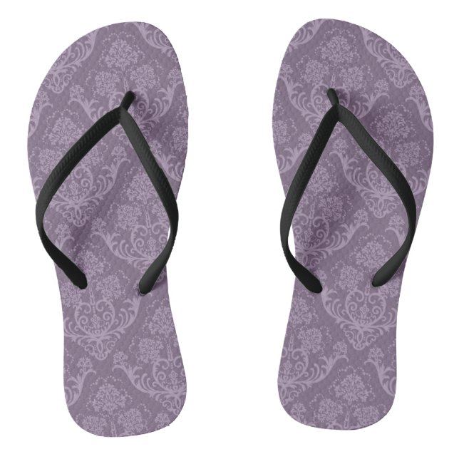 Lila Blumentapete Flip Flops (Fußbett)