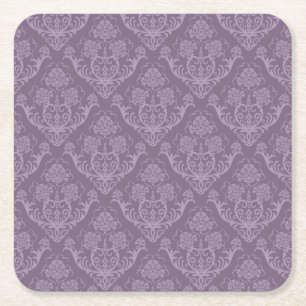 Lila Blumentapete Rechteckiger Pappuntersetzer