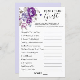 Lila Blumenthema finden Sie das Gast-Spiel