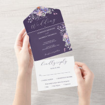 Lila Blumenträume Einfache Hochzeit