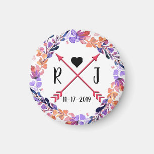 Lila Blumenzwiebelbeschilderung Magnet