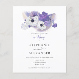 Lila Blumenzwiebeleinladung