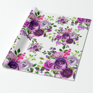 Lila Blumenzwiebelpapier Geschenkpapier
