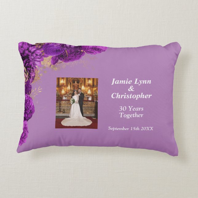 Lila Blumenzwiebelpilz Dekokissen (Rückseite)