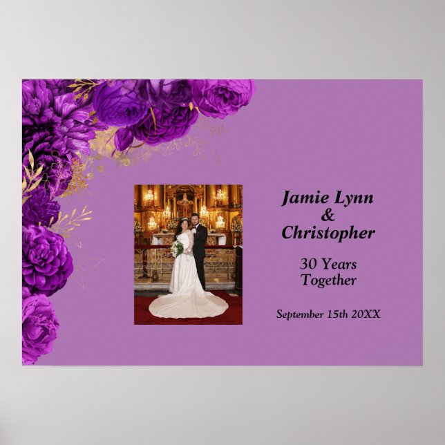 Lila Blumenzwiebelposter Poster (Vorne)