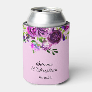 Lila Blumige Hochzeit Dosenkühler