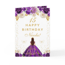 Lila Blumige Prinzessin Alles Gute zum Geburtstag