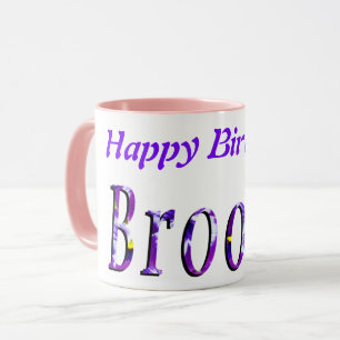 Lila Blumiges Brooke Namenslogo, Tasse