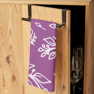 Lila Blüte Geschirrtuch