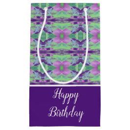 Lila Blüte mit Muster Kleine Geschenktüte