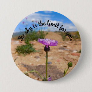 Lila Blüte Positive Botanik Button