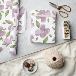 Lila Blüten Geschenkpapier