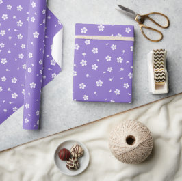 Lila Blüten Geschenkpapier