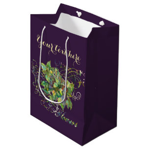 Lila-Blüten Mittlere Geschenktüte