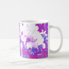 Lila Blüten-Tasse Kaffeetasse