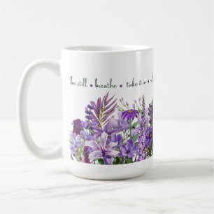 Lila Blütenblüte-Tasse Kaffeetasse