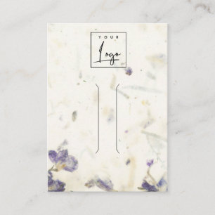 Lila Blütenhandgemachte Papiertextur Haarklammer Visitenkarte