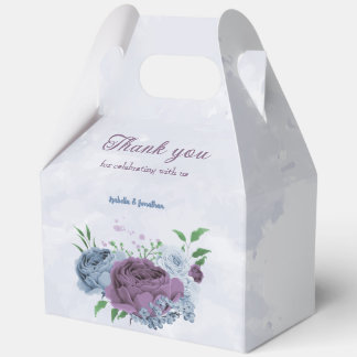 Lila Blütenhochzeit Geschenkschachtel