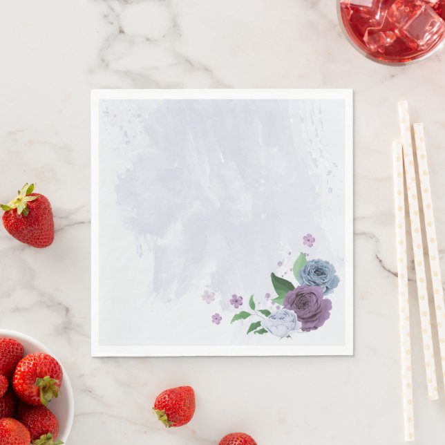 Lila Blütenhochzeit Serviette (Beispiel)