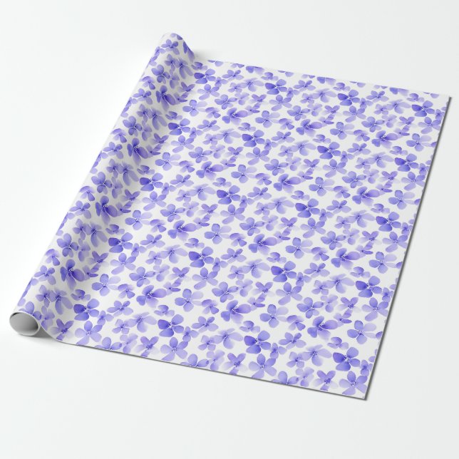 Lila Blütenköpfe Geschenkpapier (Ungerollt)