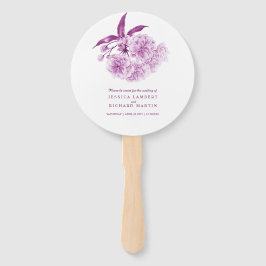 Lila Blütenpracht Hochzeitsfans Fächer