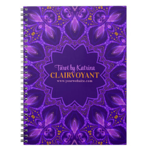 Lila Bohemisches Clairvoyant Goddess Tarot Notizblock