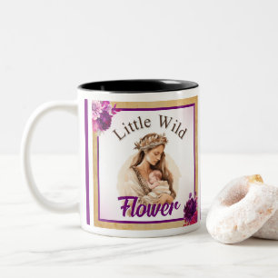 Lila Boho Baby Dusche Zweifarbige Tasse