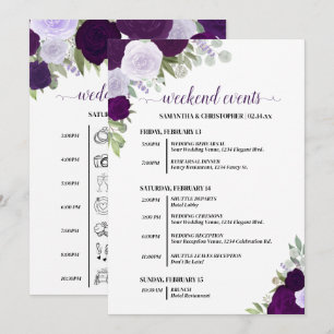 Lila Boho-Rose Hochzeiten und Termine Programm