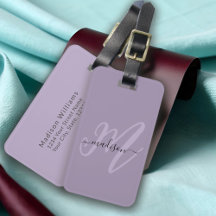 Lila Boho Script Monogram und Name