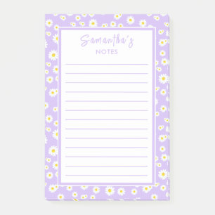 Lila Boho Spring Daisies Post-it Klebezettel