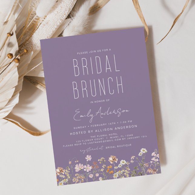 Lila Boho Wildblume Bridal Brunch Dusche (Von Creator hochgeladen)