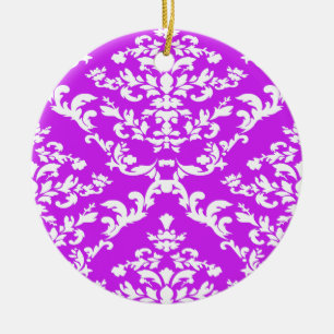 Lila Bold Damask bei Emporiomoffa Keramik Ornament