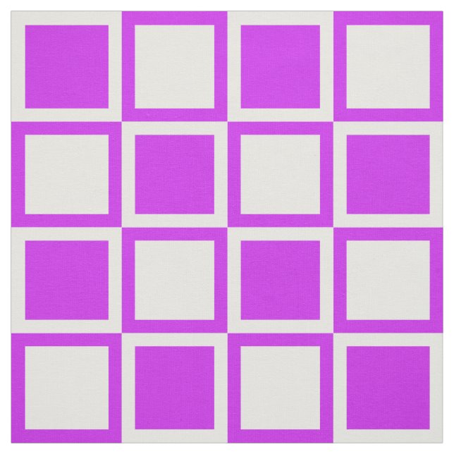 Lila Bold Mod Squares ~ Großformat Stoff (Muster)