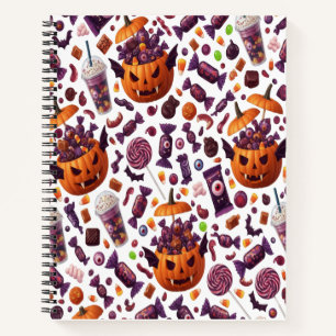Lila Bonbons für Dracula Gothic Halloween Notizbuch