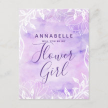 Lila botanische Flora wird mein Blumenmädchen sein