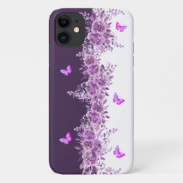 Lila botanisches Blüten-Telefonetui Case-Mate iPhone Hülle