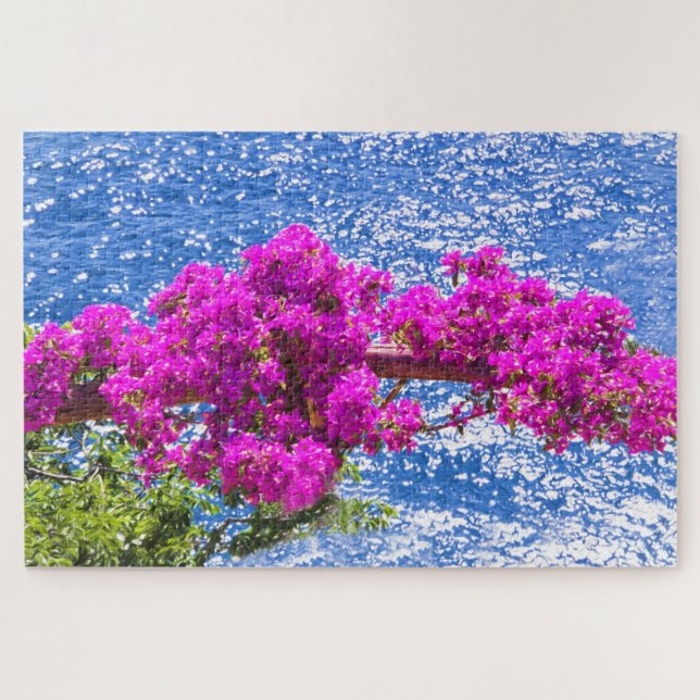 Lila Bougainvillea in Positano, italy Puzzle (Horizontal)