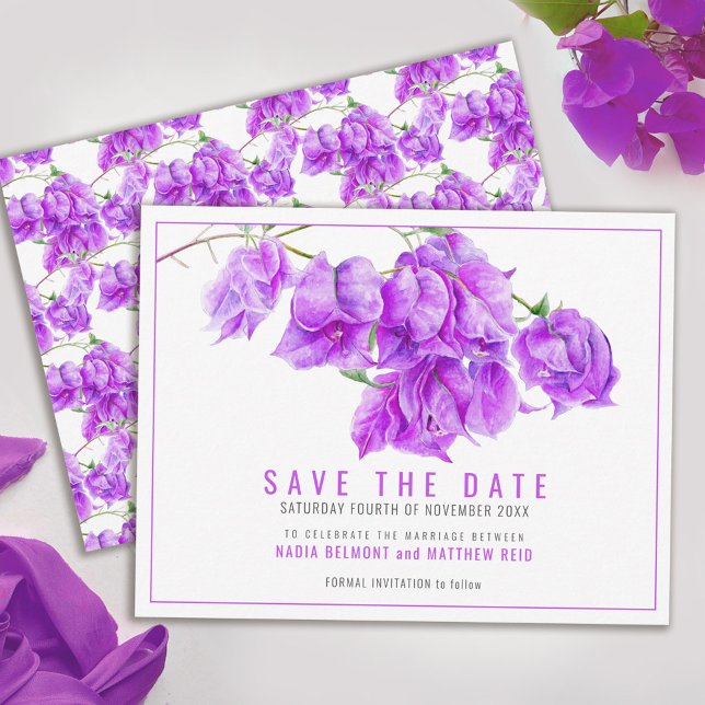 Lila Bougainvillea Save The Date (Von Creator hochgeladen)