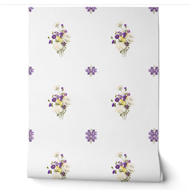 Lila Bouquet-Tapete Tapete (Abrollen)