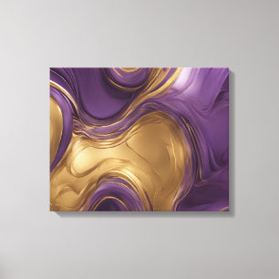 Lila Boutique-Sammlung Lila und goldener Kunst Leinwanddruck