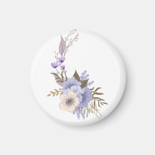 Lila Boutique-Stil floral Magnet