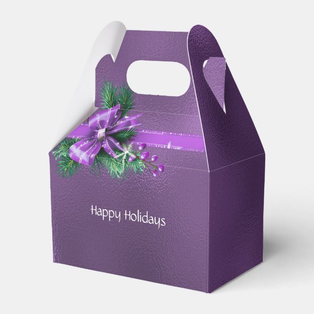 Lila Bow Holiday Geschenkboxen Geschenkschachtel (Vorderseite)